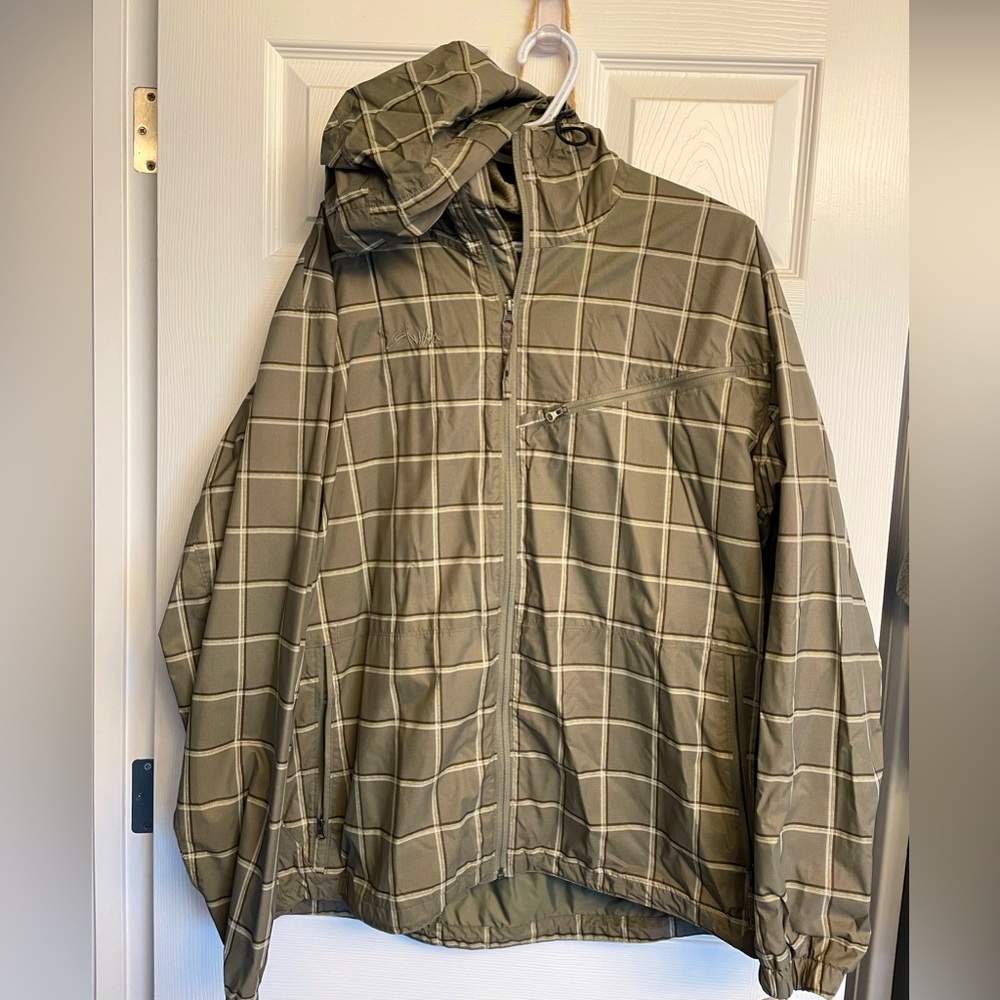 Men’s large Columbia plaid wind jacket